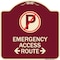 Signmission Emergency Access Route W/ Bidirectional Arrow Heavy-Gauge Aluminum Sign, 18" x 18", BU-1818-24111 A-DES-BU-1818-24111 - alternate 1